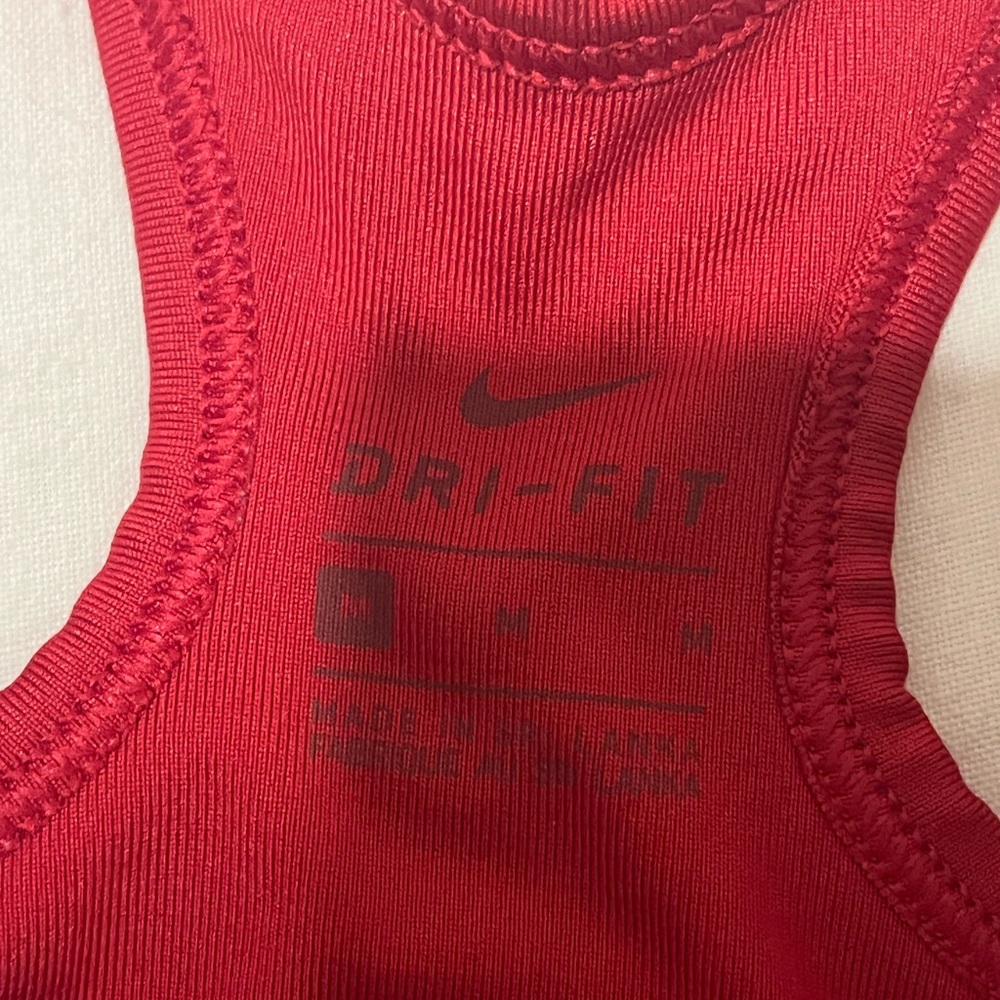 Nike women’s red and black sports bra size medium - Picture 3 of 3
